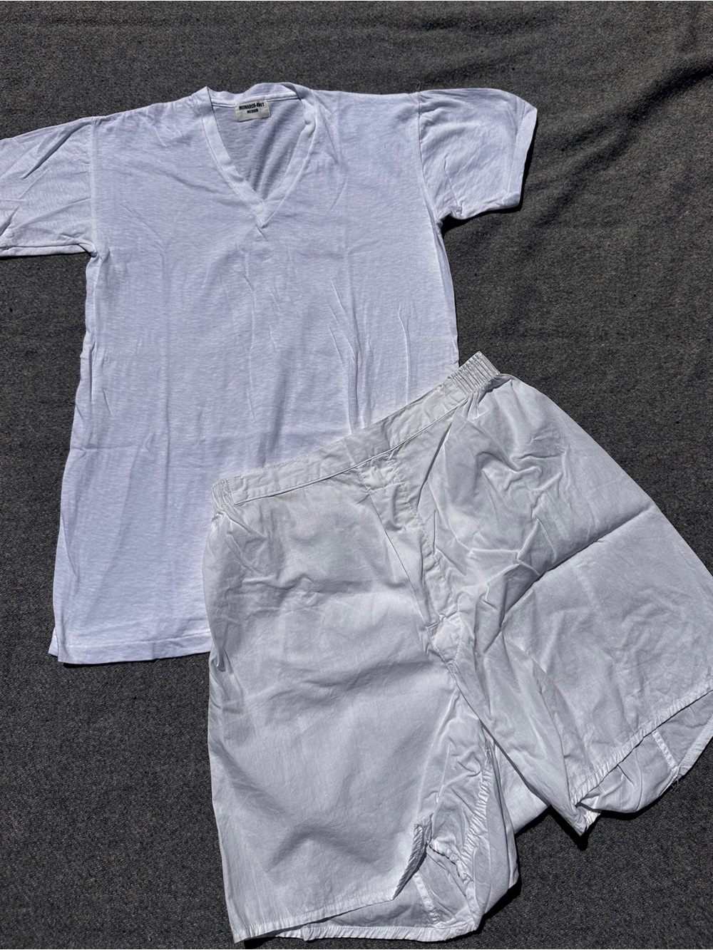 Vintage Military Underwear Set Monarch-Knit V-Neck Undershirt Boxer Shorts #21